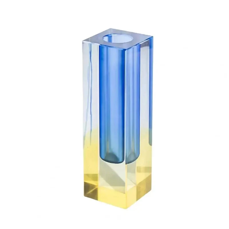 SleekLook – Firkantet vase med geometrisk design til perfekt blomsterdekoration