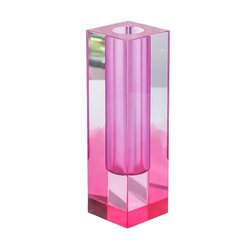 SleekLook – Firkantet vase med geometrisk design til perfekt blomsterdekoration