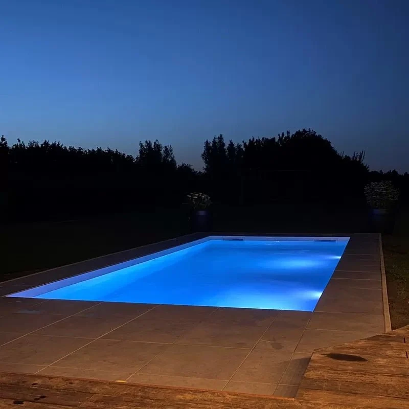 Polypropyleen zwembad zwart met rechte trap - 1100 x 400 x 150 cm
