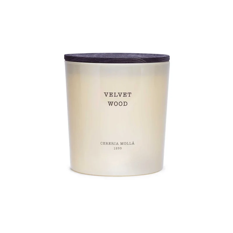 CANDELA XL 3 STOPPINI 600GR VELVET WOOD