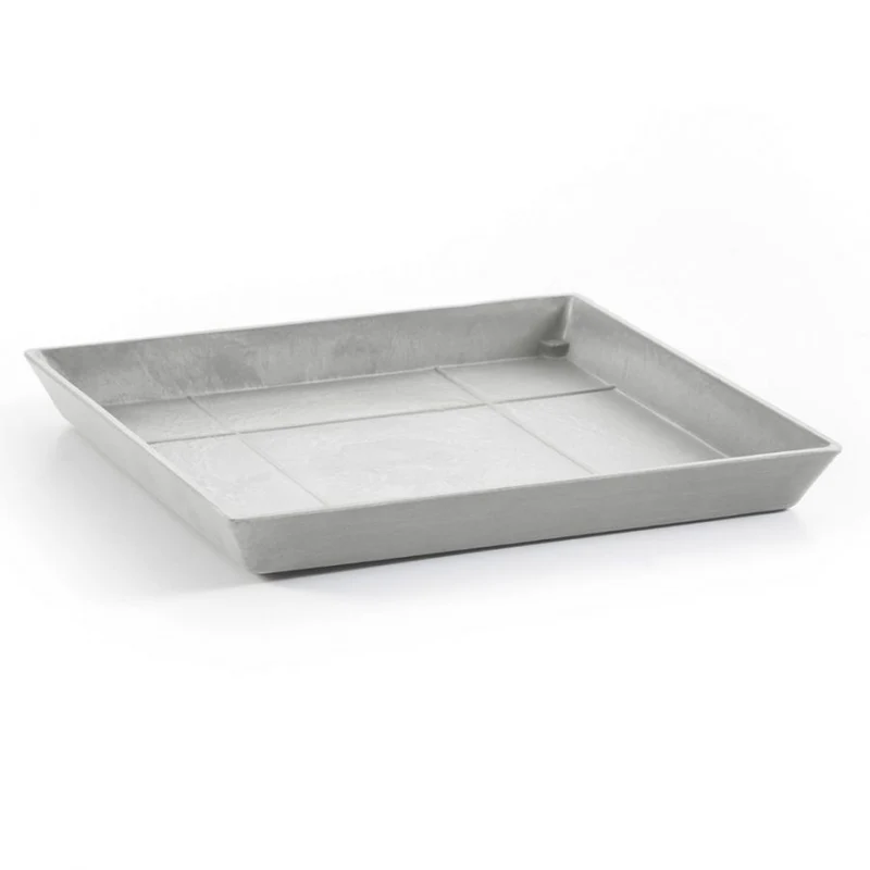 SOTTOVASO QUADRATO ROTTERDAM GRIGIO CHIARO 28CM