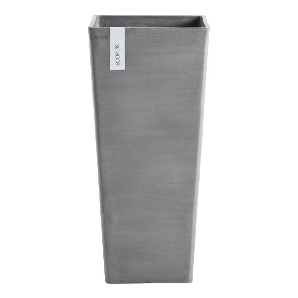 VASO QUADRATO ALTO ROTTERDAM GRIGIO 32X32XH70CM