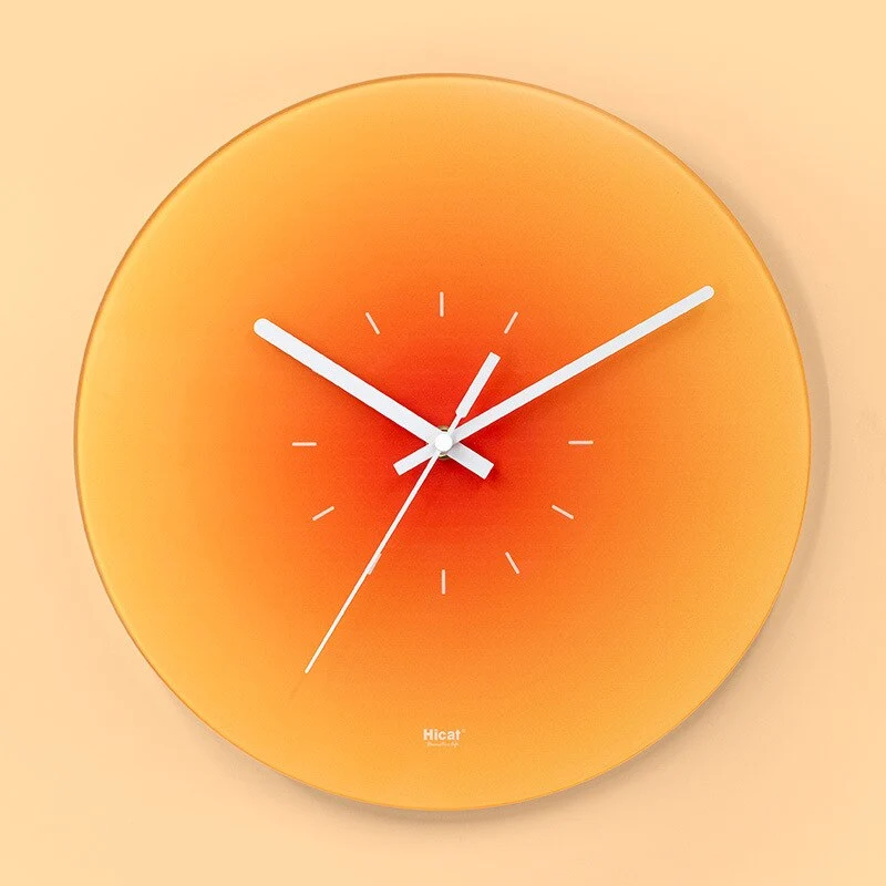 TimeVista - Elegant vægur i glas med minimalistisk, moderne charme
