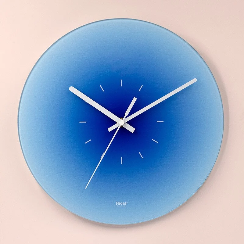 TimeVista - Elegant vægur i glas med minimalistisk, moderne charme