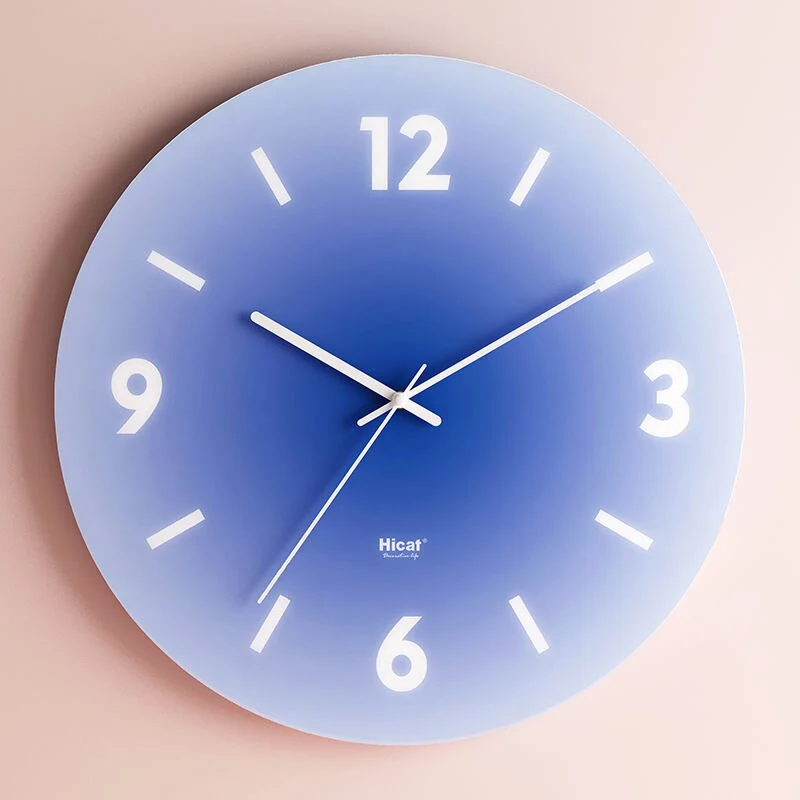TimeVista - Elegant vægur i glas med minimalistisk, moderne charme