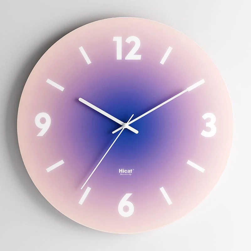 TimeVista - Elegant vægur i glas med minimalistisk, moderne charme