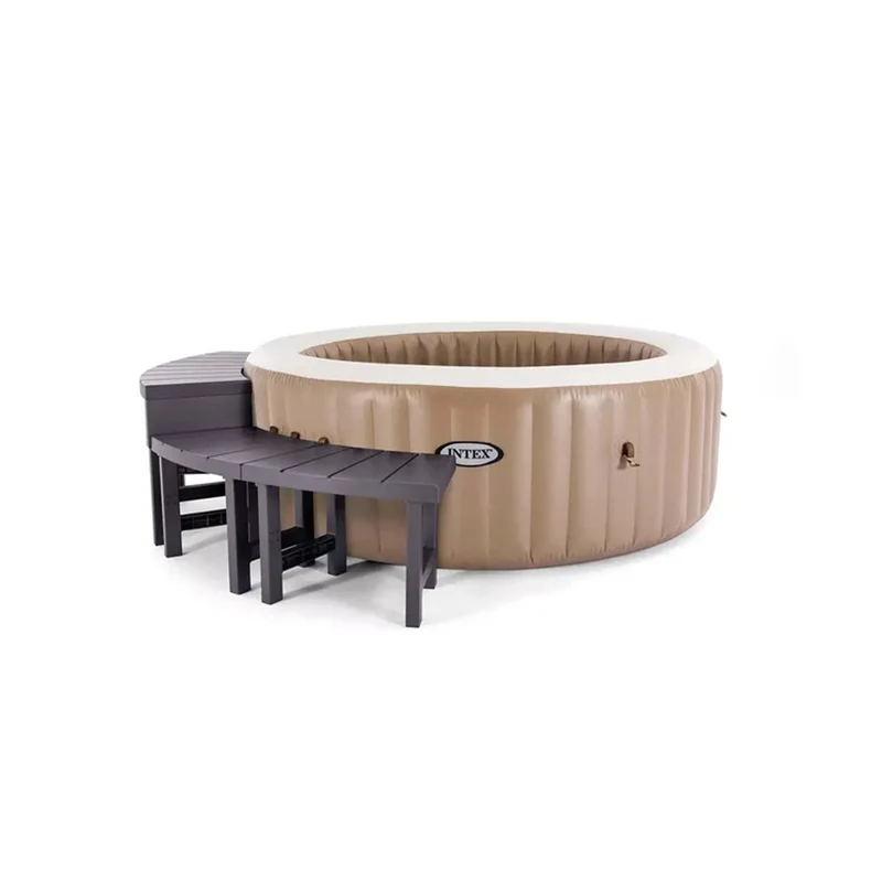Panchina per PureSpa Rotonda 4 posti 2 pezzi medi e 2 pezzi alti Marrone INTEX