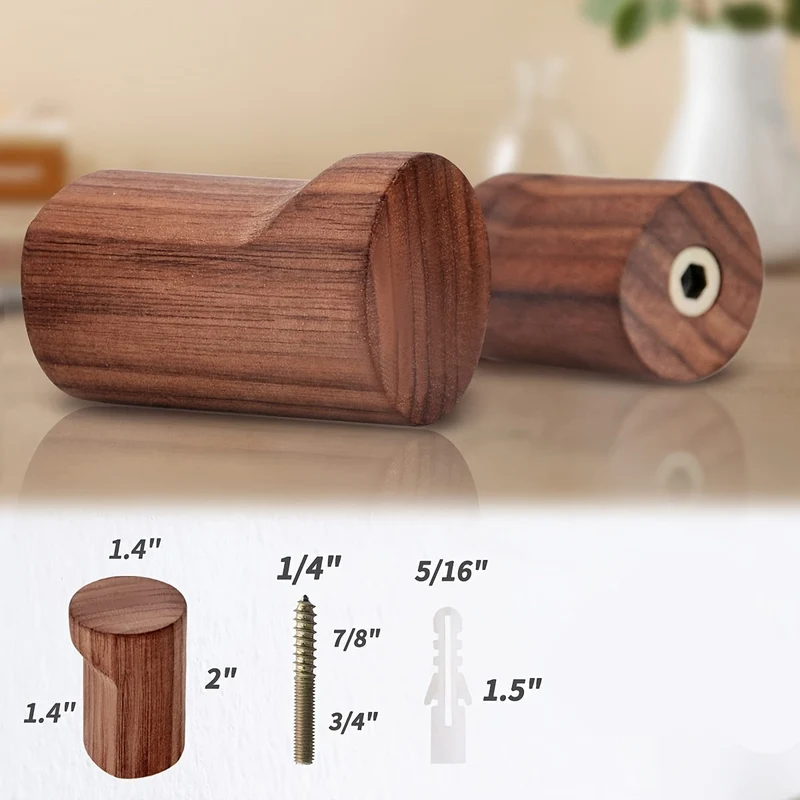 HookCraft - Vægmonterede valnøddekroge med elegant moderne design