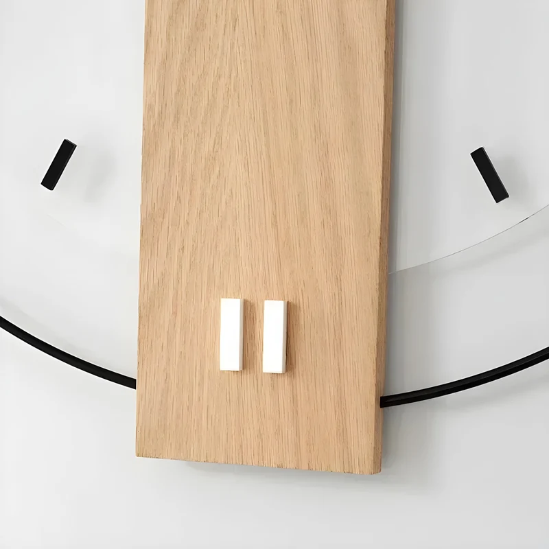 TimberTick – Lydløst rundt vægur med minimalistisk rustik charme