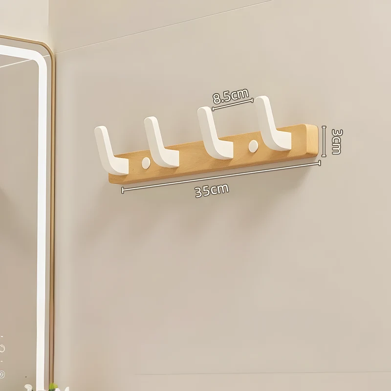 WalnutWisp - Minimalistisk vægkrog med naturlig træåring og glat finish