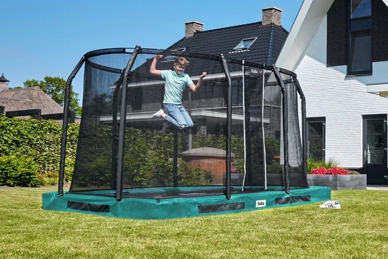 Salta Premium Ground Trampoline met Veiligheidsnet - 305 x 214 cm - Groen