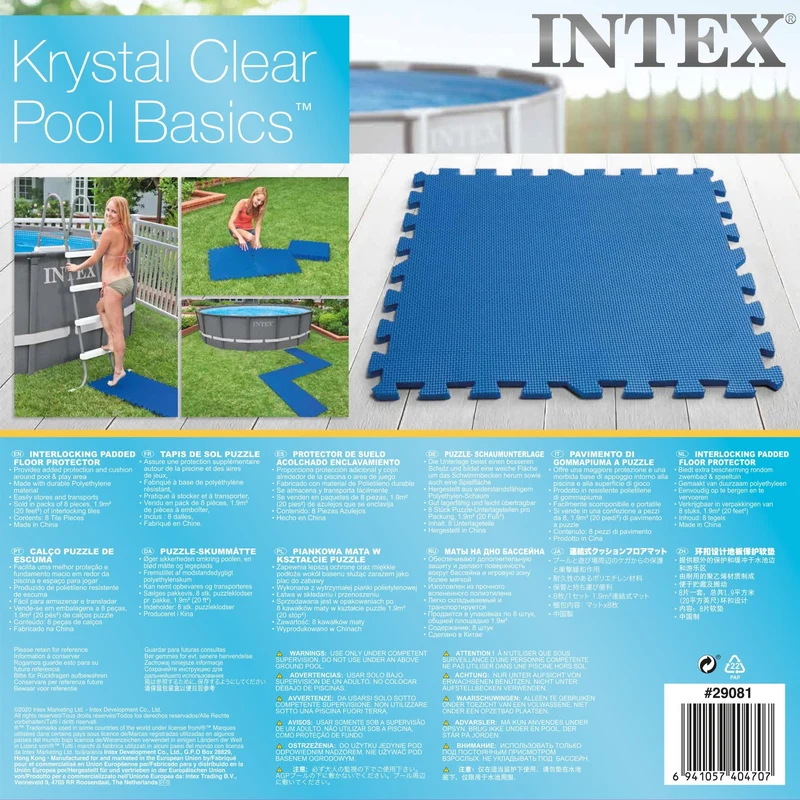 Intex Beschermingstegels 50x50x1 cm (8 stuks)