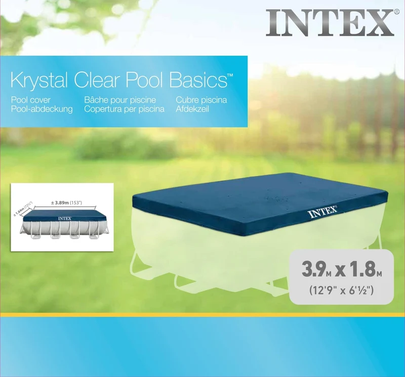 Intex afdekzeil voor rechthoekig frame zwembad 400 cm x 200 cm