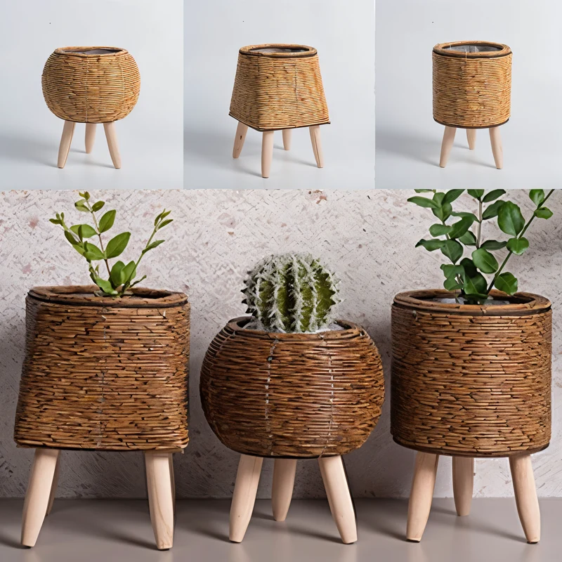 WovenRoot - Dekorativ plantekasse med rustikt inspireret design og tidløs accent til ethvert indendørsmiljø