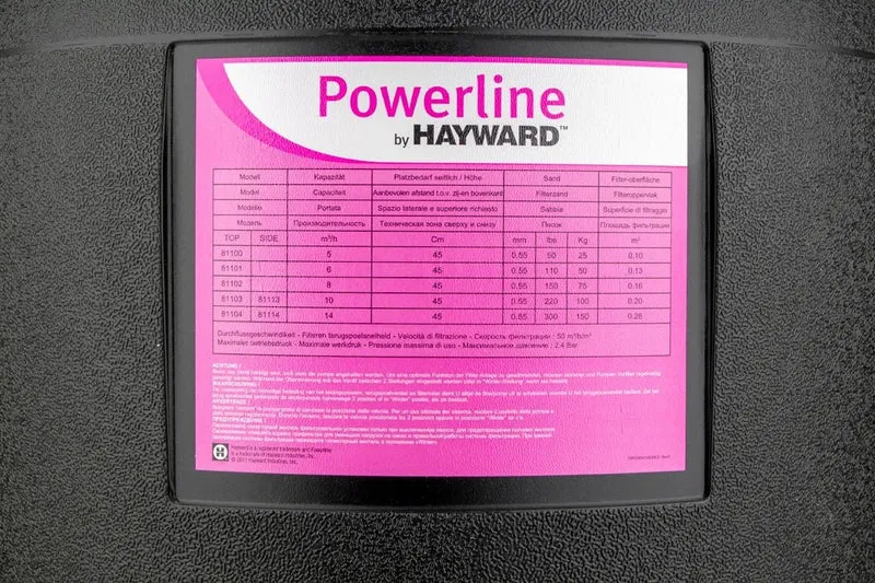 Hayward Powerline top mount zandfilter, 14m3