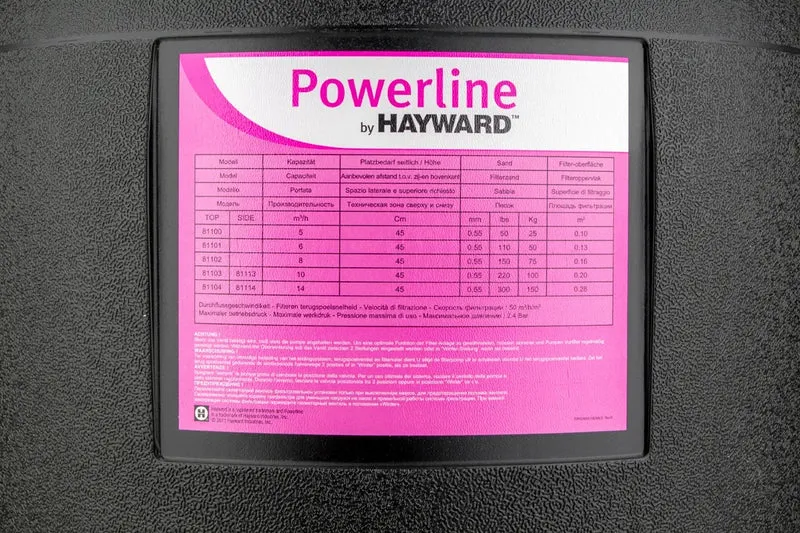 Hayward Powerline top mount zandfilter, 4m3