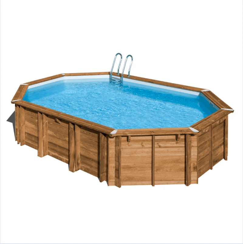 Gre Houten zwembad Safran 2 ovaal 620 cm x 395 cm x 136 cm
