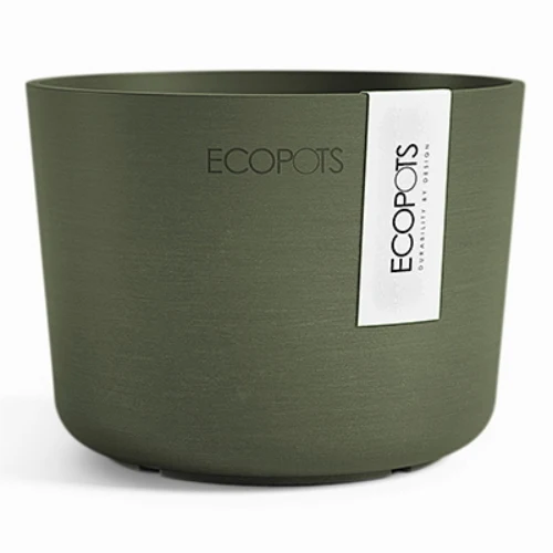 Vaso da Tavolo Rotondo Lima Mini D15 H12.5 cm Verde Kaki ECOPOTS