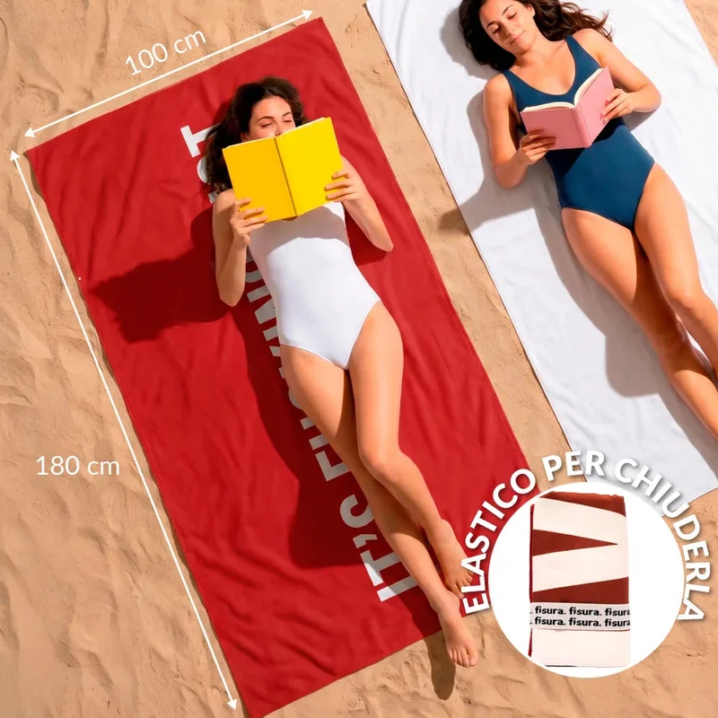 Telo Mare It's Fucking Hot 160x80 cm Rosso Fisura