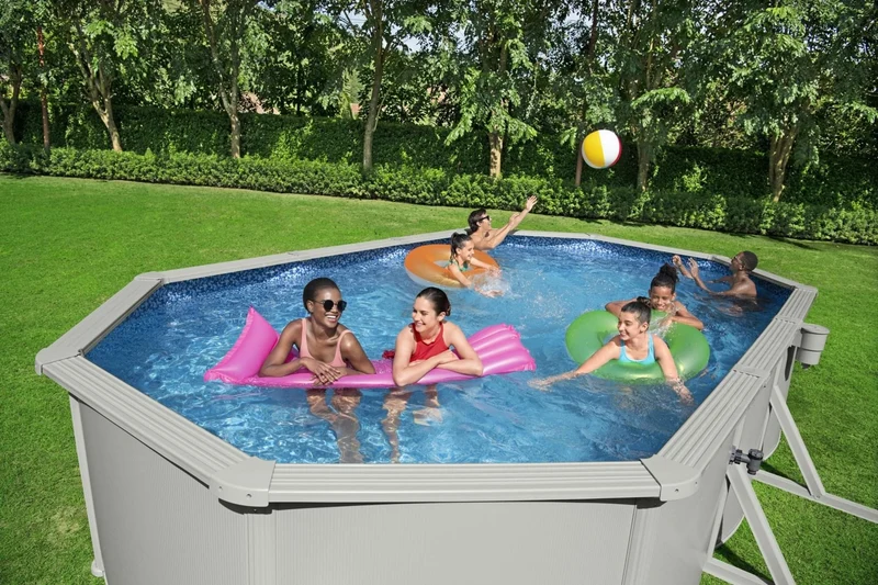 Bestway Hydrium stalen zwembad ovaal 610 cm x 360 cm x 120 cm