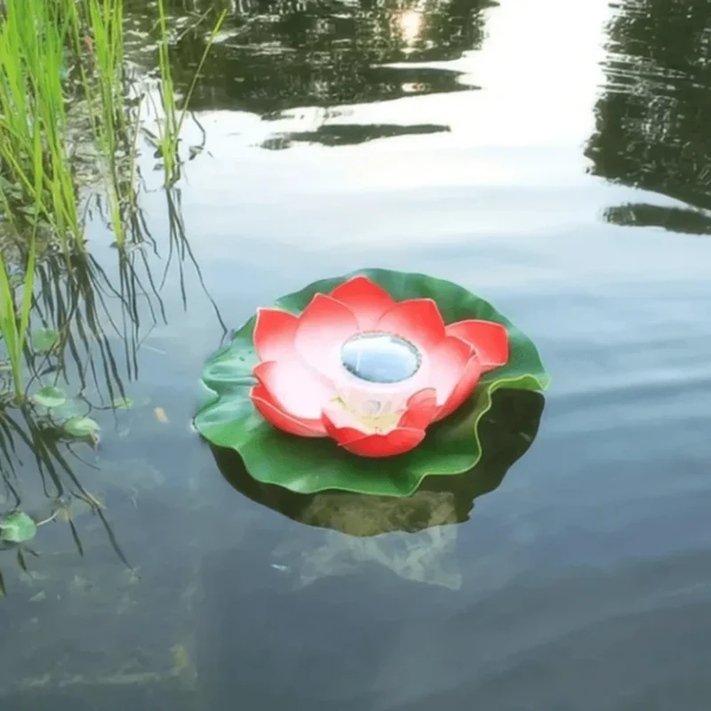 AquaGlow - Solar flydende springvand med farverigt vanddisplay til damme, pools og haver