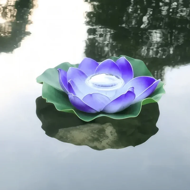 AquaGlow - Solar flydende springvand med farverigt vanddisplay til damme, pools og haver