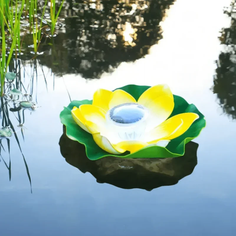 AquaGlow - Solar flydende springvand med farverigt vanddisplay til damme, pools og haver