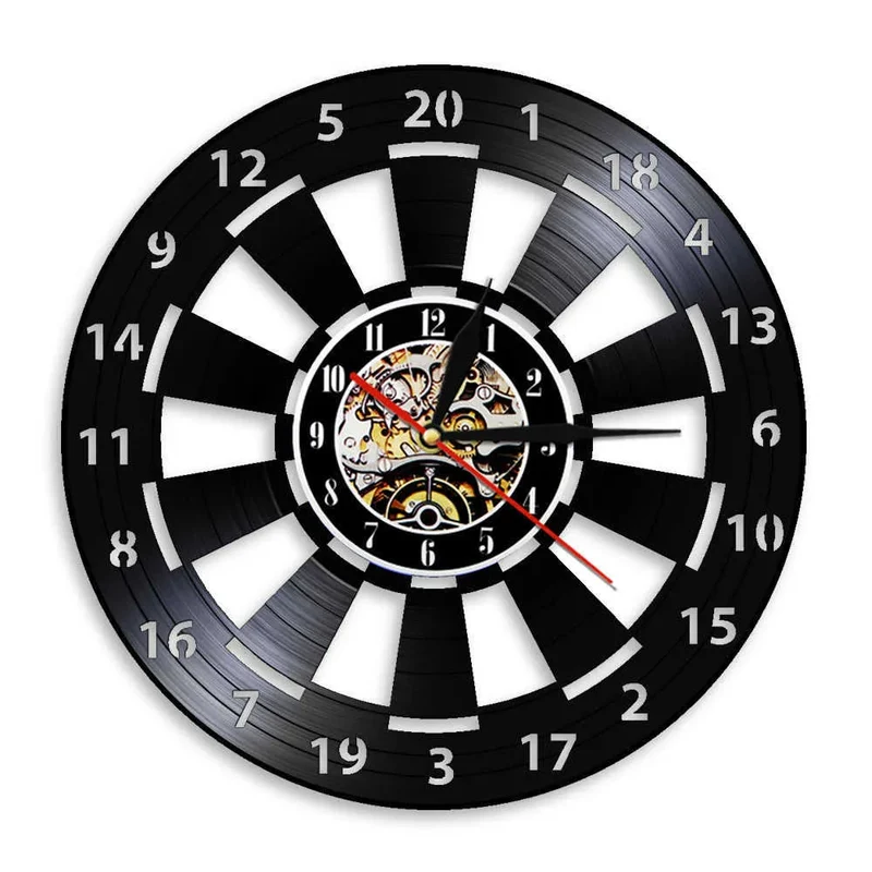 TimeArt – Vintage Dart vægur med lydløs bevægelse og udskifteligt lys