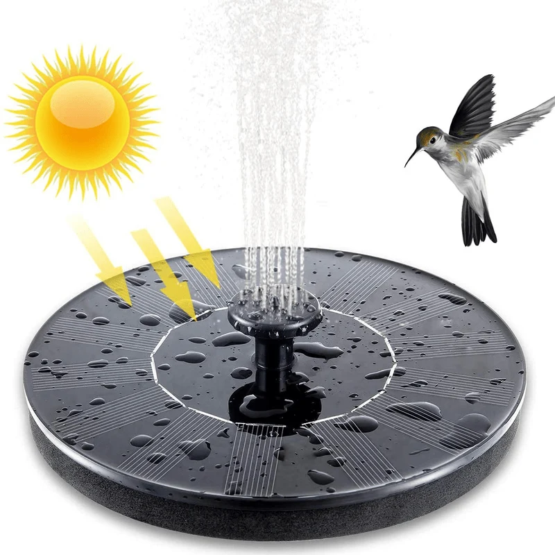 LumiFlow – Solcelledrevet springvand med farveskiftende LED-lys