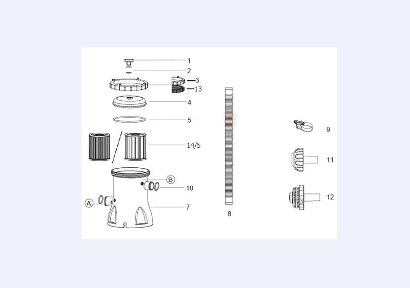 Bestway Fast Set zwembad Ø244cm x 61cm + filterpomp