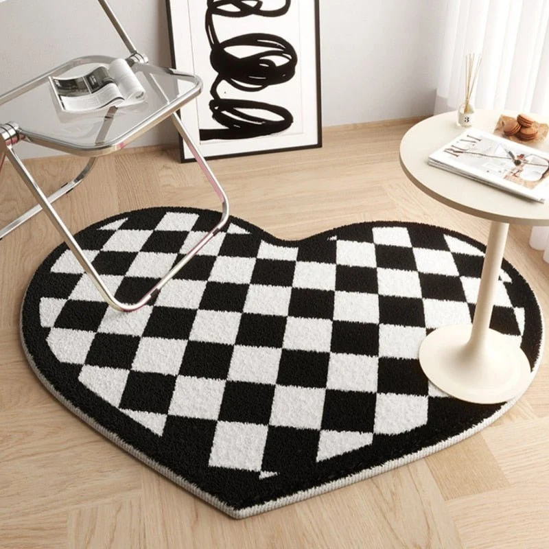 CozyPlay – Komfort plys Gulvtæppe til ethvert rum med Heart Shape