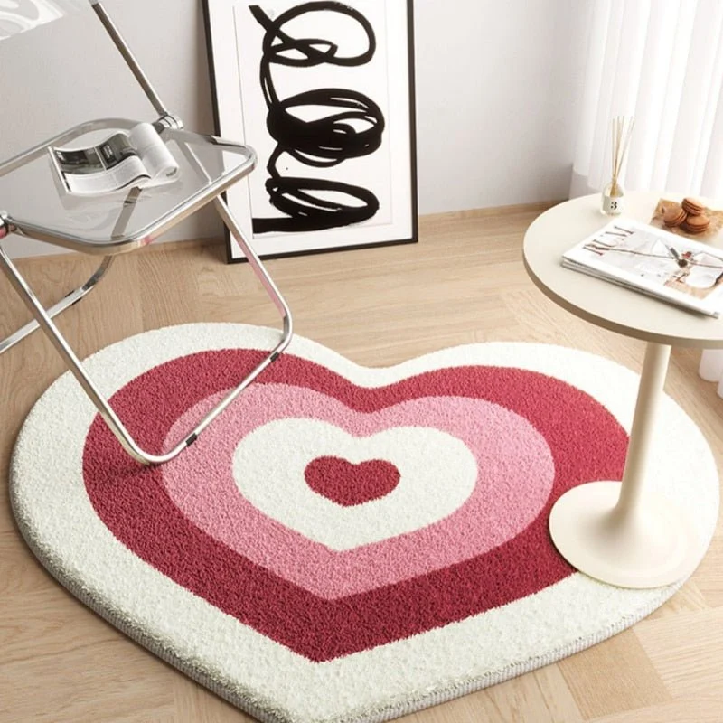 CozyPlay – Komfort plys Gulvtæppe til ethvert rum med Heart Shape