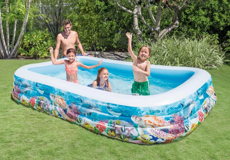Intex zwembad 3 rings opblaasbaar 305 cm x 183 cm x 56 cm