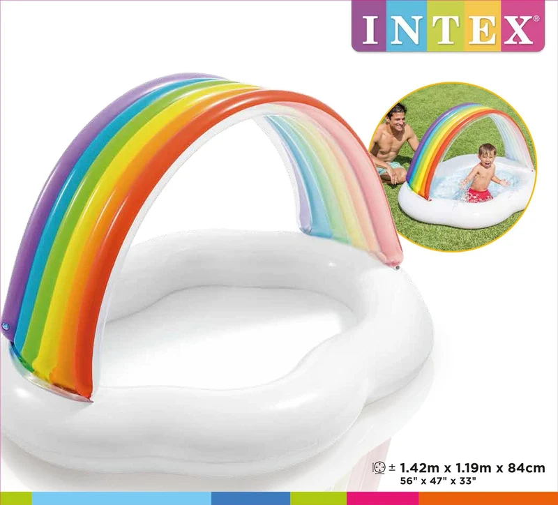 Intex Regenboog babyzwembad 142cm x 119cm