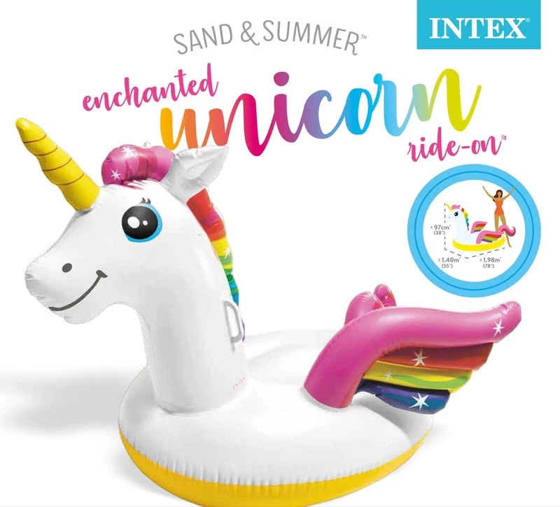 Intex opblaasbare unicorn 226 cm x 173 cm x 97 cm