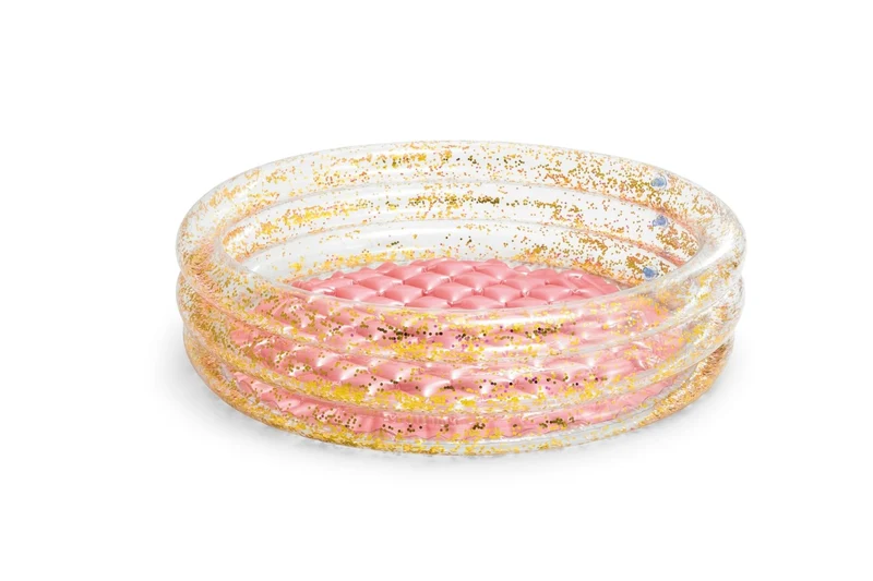 Intex mini glitter opblaasbaar zwembad 86cm x 25cm Roze/Goud