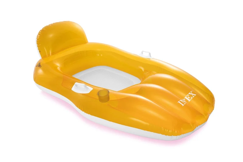 Intex Chill 'N Float luchtmatras 163cm x 104cm - Oranje