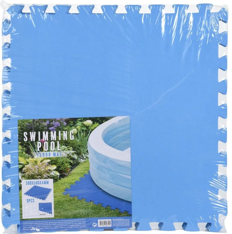 Free and Easy zwembadtegels 50 x 50 cm foam blauw 9 stuks