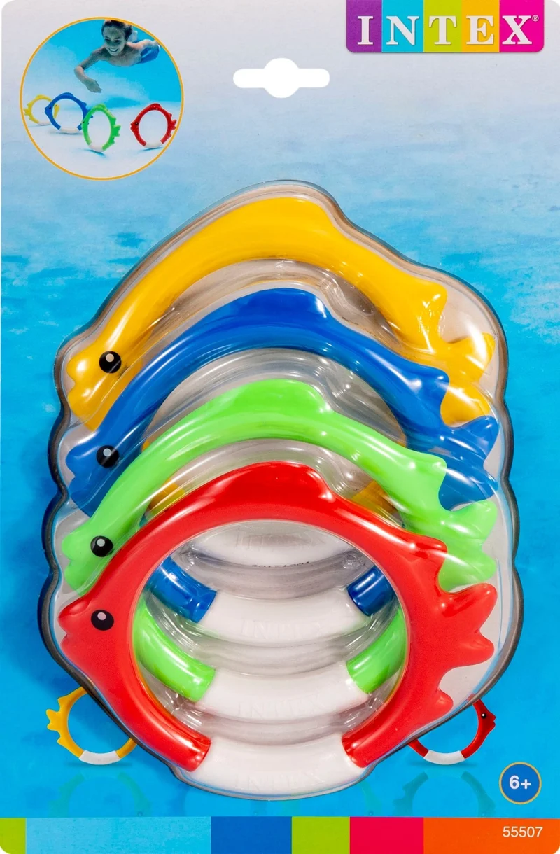 Onderwaterspeelset Intex fish rings set van 4
