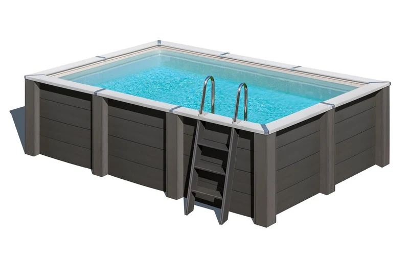 Piscina Rettangolare Composito 455 x 315 x 126 cm Grigio Antracite GRE