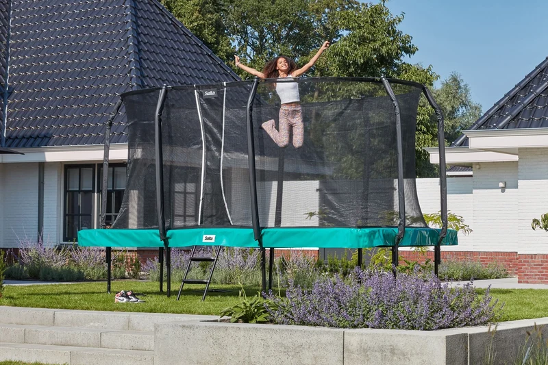 Salta First Class Trampoline met Veiligheidsnet - 366 x 214 cm - Groen
