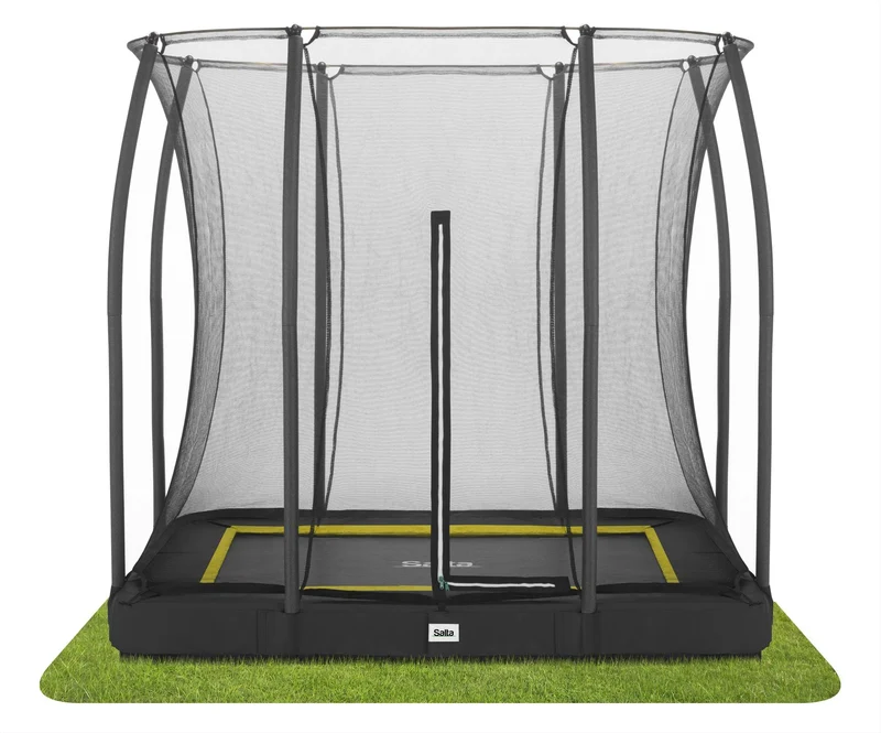 Salta Comfort Edition Ground Trampoline met Veiligheidsnet - 153 x 214 cm - Zwart