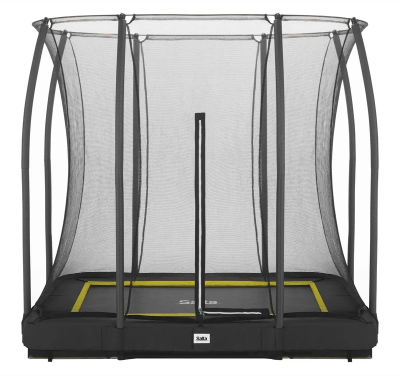 Salta Comfort Edition Ground Trampoline met Veiligheidsnet - 153 x 214 cm - Zwart
