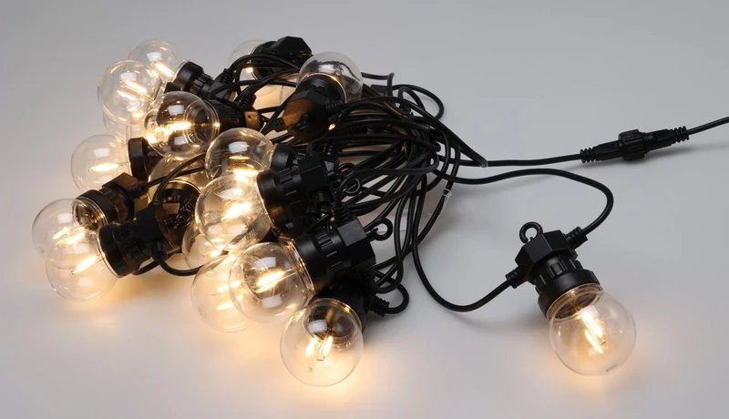GHIRLANDA DI LUCI 20LED G50 BIANCO CALDO