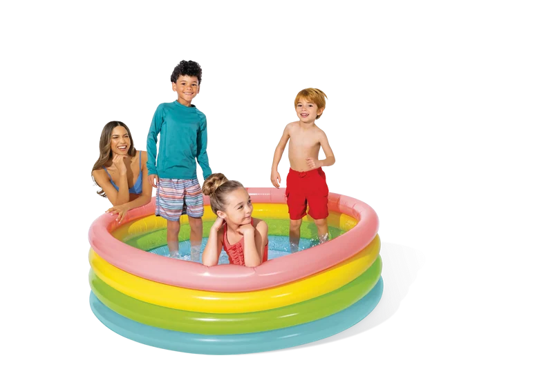 Piscina Sunset Glow Quattro Anelli 168cm x 168cm x 46cm Multicolore Intex