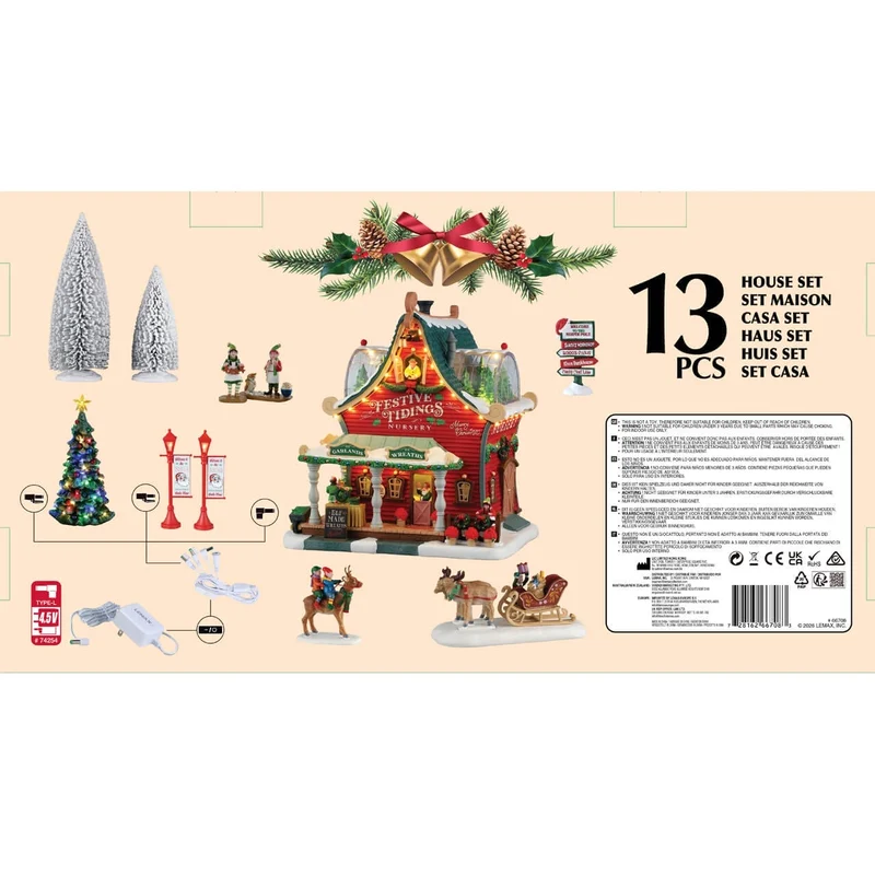 Festive Tidings Nursery Set - LEMAX COD. 66708 adattatore (4.5 V) incluso