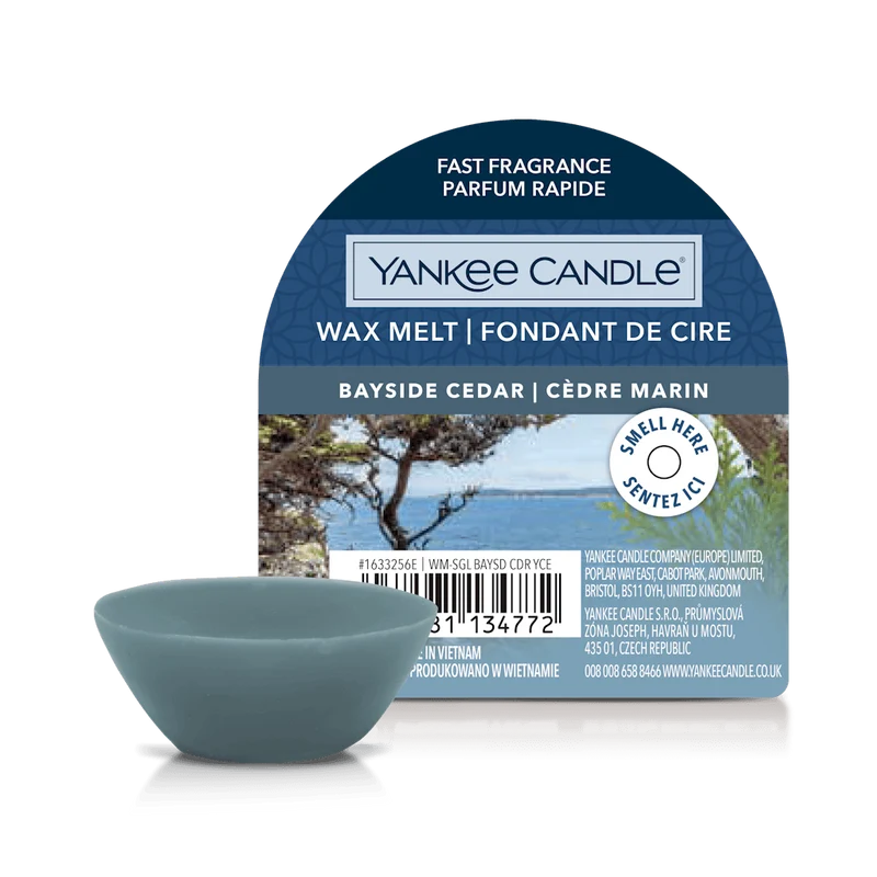 Cera da Fondere Bayside Cedar 22g Blu Yankee Candle
