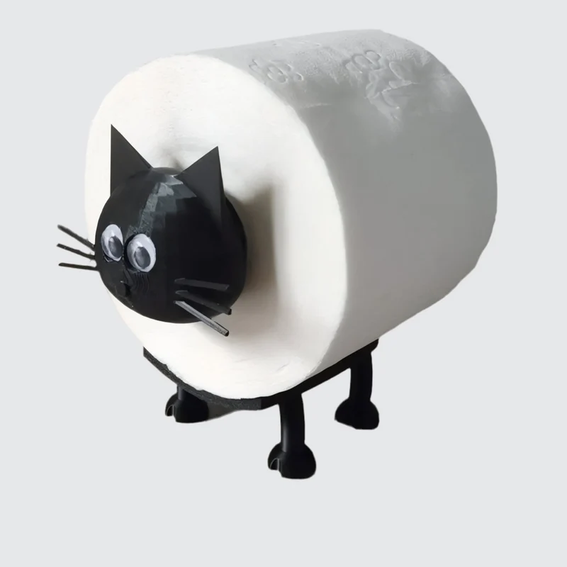 CatJoy – Animeret Kat Toiletpapir Dispenser til Sjovt og Funktionelt Badeværelsesdesign