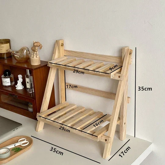 ShelfEase - Minimalistisk hyldestativ i to niveauer med åben ramme til stilfuld organisation