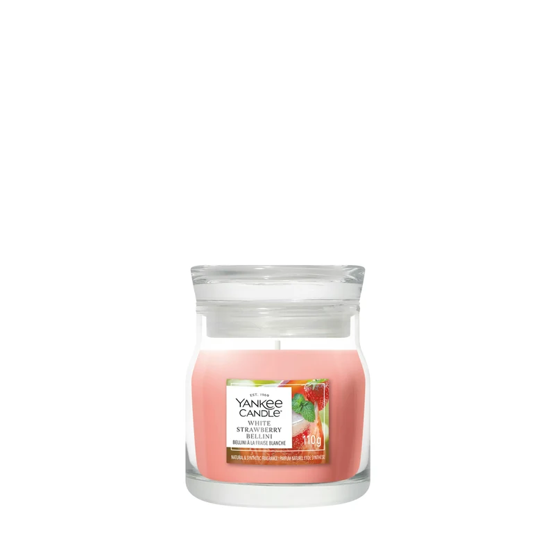 Candela White Strawberry Bellini 110g Rosa Yankee Candle
